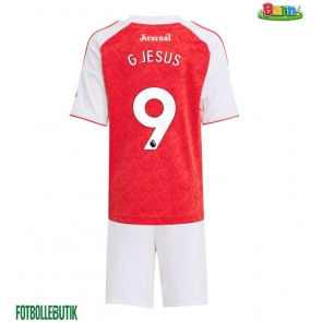 Arsenal Gabriel Jesus #9 Hemmaställ Barn 2025-26 Kortärmad (+ Korta byxor)